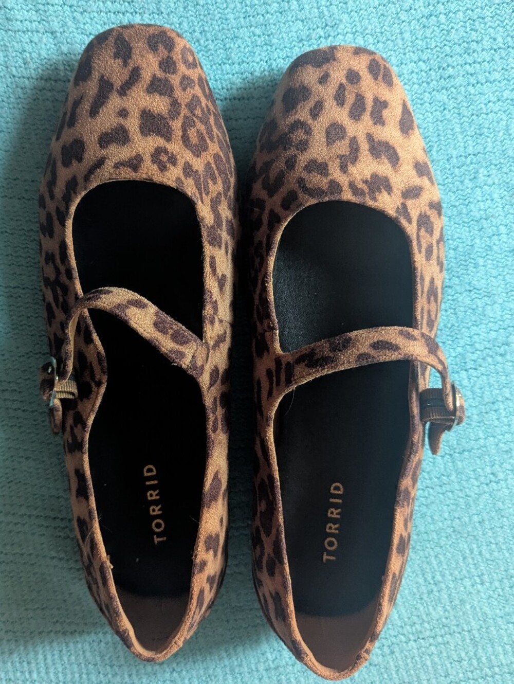 TORRID Wide Width Mary Jane Ballet Flats - Brown Animal Print 10WW - Picture 2 of 13